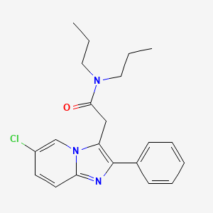 molecular formula C21H24ClN3O B10785845 2-(6-Chloro-2-phenyl-imidazo[1,2-a]pyridin-3-yl)-N,N-dipropyl-acetamide 