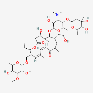 (11Z,13Z)-6-[5-(4,5-dihydroxy-4,6-dimethyloxan-2-yl)oxy-4-(dimethylamino)-3-hydroxy-6-methyloxan-2-yl]oxy-16-ethyl-4-hydroxy-15-[(5-hydroxy-3,4-dimethoxy-6-methyloxan-2-yl)oxymethyl]-7-(2-hydroxyethyl)-5,9,13-trimethyl-1-oxacyclohexadeca-11,13-diene-2,10-dione