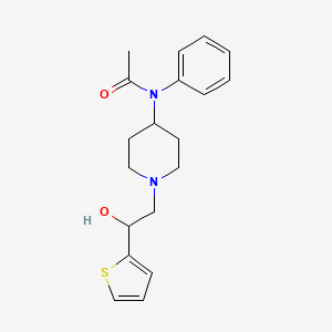 molecular formula C19H24N2O2S B10785872 N-(1-(2-hydroxy-2-(thiophen-2-yl)ethyl)piperidin-4-yl)-N-phenylacetamide 