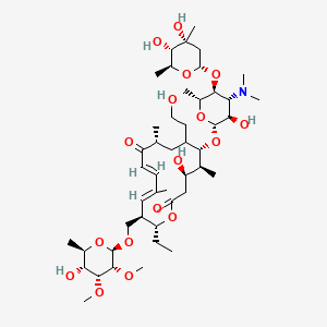 molecular formula C46H79NO17 B10785897 (4R,5S,6S,9R,11E,13E,15R,16R)-6-[(2R,3R,4R,5S,6R)-5-[(2S,4R,5S,6S)-4,5-dihydroxy-4,6-dimethyloxan-2-yl]oxy-4-(dimethylamino)-3-hydroxy-6-methyloxan-2-yl]oxy-16-ethyl-4-hydroxy-15-[[(2R,3R,4R,5R,6R)-5-hydroxy-3,4-dimethoxy-6-methyloxan-2-yl]oxymethyl]-7-(2-hydroxyethyl)-5,9,13-trimethyl-1-oxacyclohexadeca-11,13-diene-2,10-dione 