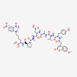 molecular formula C53H64N10O19 B10785906 Mca-YVADAP-Lys(Dnp)-OH 