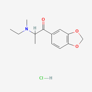 molecular formula C13H18ClNO3 B10785923 1-(Benzo[d][1,3]dioxol-5-yl)-2-(ethyl(methyl)amino)propan-1-one,monohydrochloride 