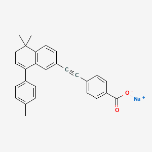 molecular formula C28H23NaO2 B10786037 sodium;4-[2-[5,5-dimethyl-8-(4-methylphenyl)-6H-naphthalen-2-yl]ethynyl]benzoate 