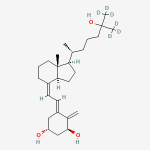 molecular formula C27H44O3 B10786090 (1R,3S,5E)-5-[(2Z)-2-[(1R,3aS,7aR)-7a-methyl-1-[(2R)-7,7,7-trideuterio-6-hydroxy-6-(trideuteriomethyl)heptan-2-yl]-2,3,3a,5,6,7-hexahydro-1H-inden-4-ylidene]ethylidene]-4-methylidenecyclohexane-1,3-diol 