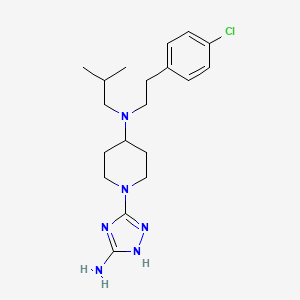 1-(5-amino-1H-1,2,4-triazol-3-yl)-N-[2-(4-chlorophenyl)ethyl]-N-(2-methylpropyl)piperidin-4-amine