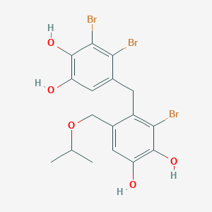 molecular formula C17H17Br3O5 B10786133 3,4-dibromo-5-[[2-bromo-3,4-dihydroxy-6-(propan-2-yloxymethyl)phenyl]methyl]benzene-1,2-diol 