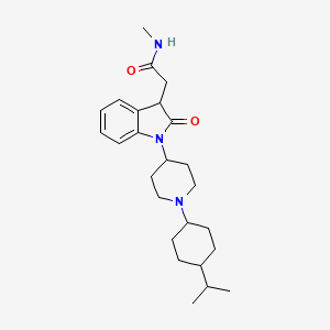 N-methyl-2-[2-oxo-1-[1-(4-propan-2-ylcyclohexyl)piperidin-4-yl]-3H-indol-3-yl]acetamide