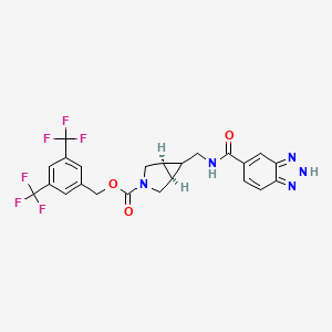 [3,5-bis(trifluoromethyl)phenyl]methyl (1~{S},5~{R})-6-[(1~{H}-benzotriazol-5-ylcarbonylamino)methyl]-3-azabicyclo[3.1.0]hexane-3-carboxylate