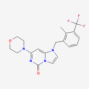 1-[[2-Methyl-3-(trifluoromethyl)phenyl]methyl]-7-morpholin-4-ylimidazo[1,2-c]pyrimidin-5-one