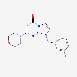 molecular formula C18H20N4O2 B10786210 1-[(3-Methylphenyl)methyl]-7-morpholin-4-ylimidazo[1,2-a]pyrimidin-5-one 