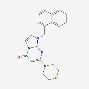 molecular formula C21H20N4O2 B10786218 7-Morpholino-1-(naphthalen-1-ylmethyl)imidazo[1,2-a]pyrimidin-5(1H)-one 