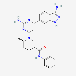 (3R,6S)-1-(2-amino-6-(3-amino-1H-indazol-6-yl)pyrimidin-4-yl)-6-methyl-N-phenylpiperidine-3-carboxamide