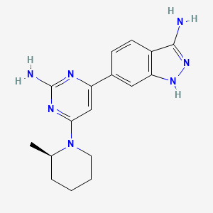 (R)-6-(2-Amino-6-(2-methylpiperidin-1-yl)pyrimidin-4-yl)-1H-indazol-3-amine