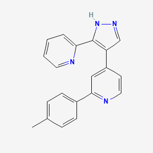 molecular formula C20H16N4 B10786232 2-[4-methylphenyl]-4-(3-pyridin-2-yl-1H-pyrazol-4-yl pyridine 