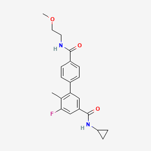 N-cyclopropyl-3-fluoro-5-[4-(2-methoxyethylcarbamoyl)phenyl]-4-methylbenzamide