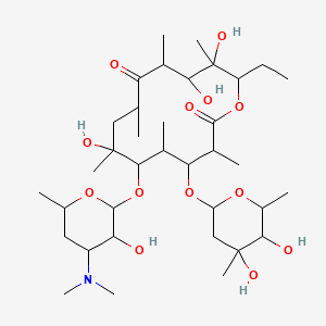 molecular formula C36H65NO13 B10786248 4-(4,5-Dihydroxy-4,6-dimethyloxan-2-yl)oxy-6-[4-(dimethylamino)-3-hydroxy-6-methyloxan-2-yl]oxy-14-ethyl-7,12,13-trihydroxy-3,5,7,9,11,13-hexamethyl-oxacyclotetradecane-2,10-dione 