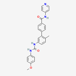 4-[5-[(4-methoxyphenyl)carbamoylamino]-2-methylphenyl]-N-pyridin-4-ylbenzamide