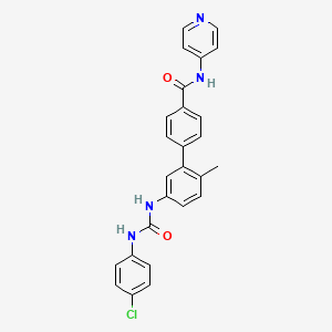 4-[5-[(4-chlorophenyl)carbamoylamino]-2-methylphenyl]-N-pyridin-4-ylbenzamide