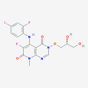 (r)-3-(2,3-Dihydroxypropoxy)-6-fluoro-5-(2-fluoro-4-iodophenylamino)-8-methylpyrido[2,3-d]pyrimidine-4,7(3h,8h)-dione