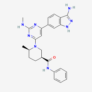 (3S,6R)-1-[6-(3-amino-1H-indazol-6-yl)-2-(methylamino)-4-pyrimidinyl]-6-methyl-N-phenyl-3-piperidinecarboxamide