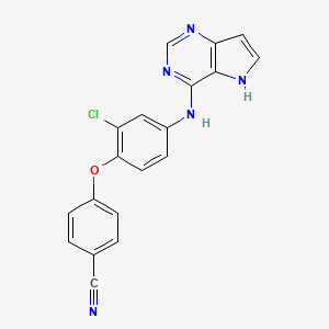 4-[2-chloro-4-(5H-pyrrolo[3,2-d]pyrimidin-4-ylamino)phenoxy]benzonitrile