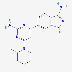 6-[2-amino-6-(2-methylpiperidin-1-yl)pyrimidin-4-yl]-1H-indazol-3-amine