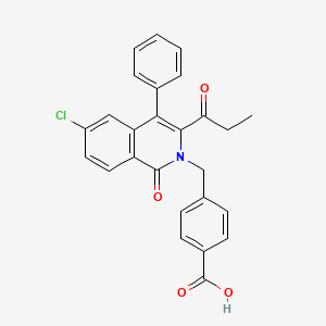 4-[(6-Chloro-1-Oxo-4-Phenyl-3-Propanoylisoquinolin-2(1h)-Yl)methyl]benzoic Acid