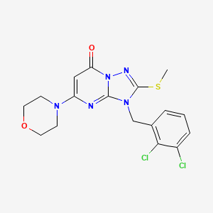 3-[(2,3-Dichlorophenyl)methyl]-2-methylsulfanyl-5-morpholin-4-yl-[1,2,4]triazolo[1,5-a]pyrimidin-7-one