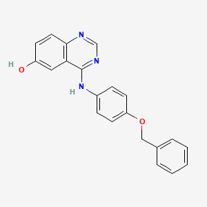 molecular formula C21H17N3O2 B10786377 4-Anilinoquinazoline 4a 