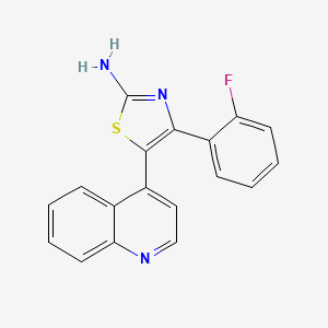 4-(2-Fluorophenyl)-5-(quinolin-4-yl)thiazol-2-amine