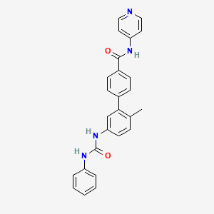 molecular formula C26H22N4O2 B10786426 4-[2-methyl-5-(phenylcarbamoylamino)phenyl]-N-pyridin-4-ylbenzamide 