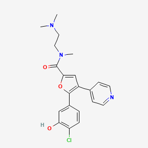 5-(4-Chloro-3-hydroxy phenyl)-4-pyridin-4-yl-furan-2-carboxylic acid (2-dimethylaminoethyl)-methyl amide