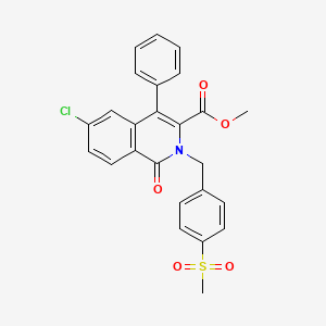 Methyl 6-chloro-2-(4-(methylsulfonyl)benzyl)-1-oxo-4-phenyl-1,2-dihydroisoquinoline-3-carboxylate