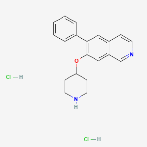 6-Phenyl-7-piperidin-4-yloxyisoquinoline;dihydrochloride