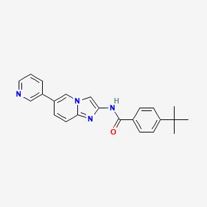 4-tert-butyl-N-[6-(pyridin-3-yl)imidazo[1,2-a]pyridin-2-yl]benzamide