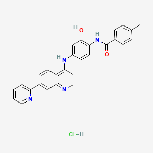 N-[2-hydroxy-4-[(7-pyridin-2-ylquinolin-4-yl)amino]phenyl]-4-methylbenzamide;hydrochloride