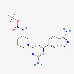 1,1-Dimethylethyl {1-[2-amino-6-(3-amino-1H-indazol-6-yl)-4-pyrimidinyl]-3-piperidinyl}carbamate