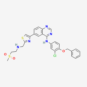 molecular formula C28H26ClN5O3S2 B10786533 6-Thiazolylquinazoline 5 