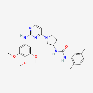 1-(2,5-Dimethylphenyl)-3-[1-[2-(3,4,5-trimethoxyanilino)pyrimidin-4-yl]pyrrolidin-3-yl]urea