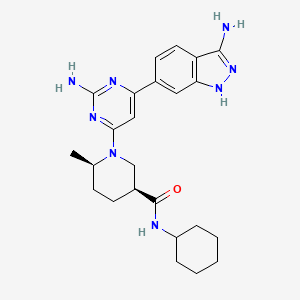 (3S,6R)-1-[2-Amino-6-(3-amino-1H-indazol-6-yl)-4-pyrimidinyl]-N-cyclohexyl-6-methyl-3-piperidinecarboxamide