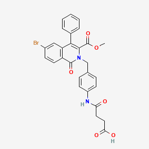 4-[(4-{[6-bromo-3-(methoxycarbonyl)-1-oxo-4-phenylisoquinolin-2(1H)-yl]methyl}phenyl)amino]-4-oxobutanoic acid