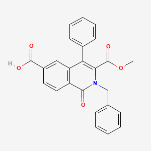 2-Benzyl-3-(methoxycarbonyl)-1-oxo-4-phenyl-1,2-dihydroisoquinoline-6-carboxylic acid