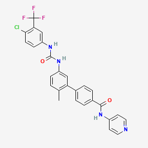 4-[5-[[4-chloro-3-(trifluoromethyl)phenyl]carbamoylamino]-2-methylphenyl]-N-pyridin-4-ylbenzamide