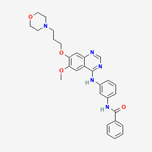 N-[3-[[6-methoxy-7-(3-morpholin-4-ylpropoxy)quinazolin-4-yl]amino]phenyl]benzamide