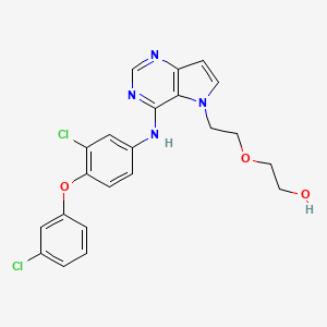 2-[2-(4-{[3-chloro-4-(3-chlorophenoxy)phenyl]amino}-5H-pyrrolo[3,2-d]pyrimidin-5-yl)ethoxy]ethanol