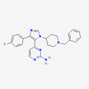 1-(1-Benzyl-4-piperidinyl)-4-(4-fluorophenyl)-5-[2-(amino)-4-pyrimidinyl]imidazole