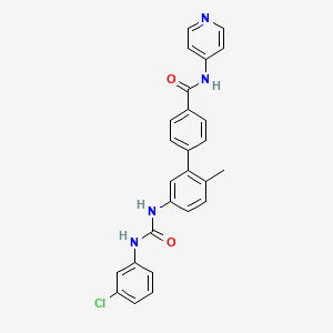 4-[5-[(3-chlorophenyl)carbamoylamino]-2-methylphenyl]-N-pyridin-4-ylbenzamide