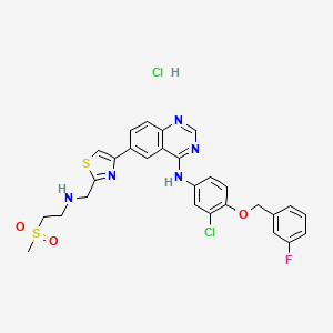 N-(3-Chloro-4-((3-fluorobenzyl)oxy)phenyl)-6-(2-(((2-(methylsulfonyl)ethyl)amino)methyl)thiazol-4-yl)quinazolin-4-amine hydrochloride