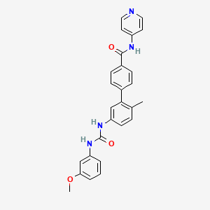 molecular formula C27H24N4O3 B10786627 4-[5-[(3-methoxyphenyl)carbamoylamino]-2-methylphenyl]-N-pyridin-4-ylbenzamide 