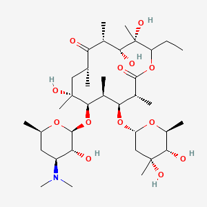 (3R,4S,5S,6R,7R,9R,11R,12R,13S)-4-[(2R,4R,5S,6S)-4,5-dihydroxy-4,6-dimethyloxan-2-yl]oxy-6-[(2S,3R,4S,6R)-4-(dimethylamino)-3-hydroxy-6-methyloxan-2-yl]oxy-14-ethyl-7,12,13-trihydroxy-3,5,7,9,11,13-hexamethyl-oxacyclotetradecane-2,10-dione